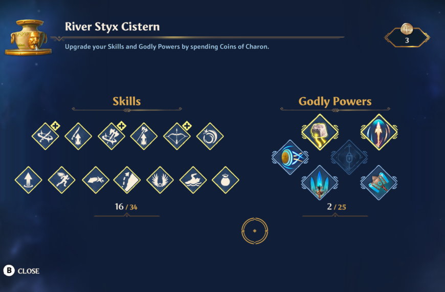 How to upgrade Godly Powers and Skills